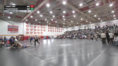 165 lbs Cons. Round 4 - Tyler Rowles, North Royalton vs Avery Lane, Dundee
