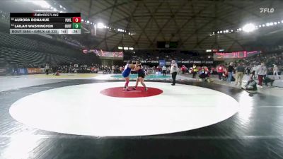 Girls 4A 235 lbs Cons. Round 2 - Lailah Washington, Curtis (Girls) vs Aurora Donahue, Puyallup (Girls)