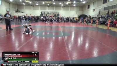 65 lbs Cons. Semi - Mason Konczak, Forest Lake Wrestling Club vs Owen Glenz, ANML