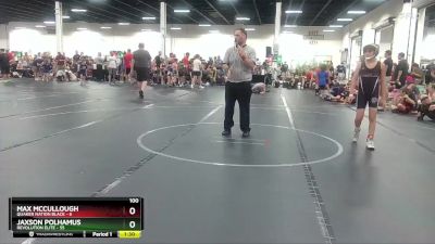 100 lbs Round 2 (4 Team) - Max McCullough, Quaker Nation Black vs Jaxson Polhamus, Revolution Elite