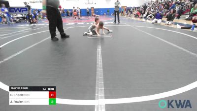 43-46 lbs Quarterfinal - Duke Friddle, Cashion Youth Wrestling vs Jaxyn Fowler, Deer Creek Wrestling Club