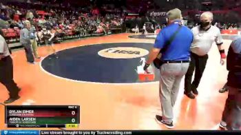 1A 106 lbs Cons. Semi - Aiden Larsen, Yorkville (Christian) vs Dylan Eimer, Stanford (Olympia)