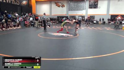 115 lbs Cons. Round 2 - Abagayle Albert, Prairie, Cedar Rapids vs Isabella Griffin, Cedar Rapids Kennedy