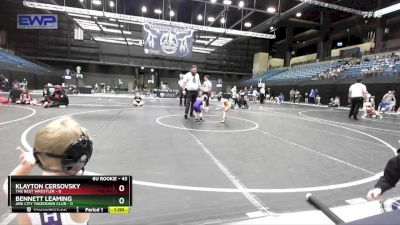 43 lbs Cons. Round 4 - Bennett Leaming, Ark City Takedown Club vs Klayton Cersovsky, The Best Wrestler