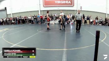 106-111 lbs Round 1 - Isabella Mcdaniel, Smith Mountain Lake Wrestling vs Ryleigh Byrd, Smith Mountain Lake Wrestling