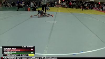 90 lbs Round 1 - Liam Rouleau, Chippewa Elite vs Clayton Wick, Centennial Youth Wrestling