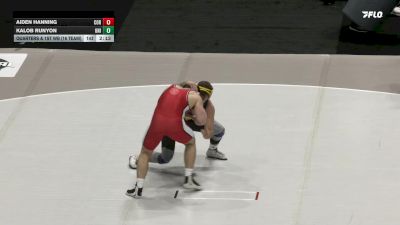 197 lbs Quarters & 1st Wb (16 Team) - Kalob Runyon, Northern Iowa vs Aiden Hanning, Cornell