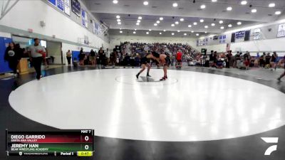 165 lbs Cons. Round 1 - Jeremy Han, Bear Wrestling Academy vs Diego Garrido, Santa Ana Valley