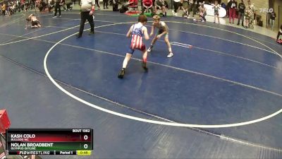 66 lbs Cons. Semi - Kash Colo, BULLDOG WC vs Nolan Broadbent, Olympus-Skyline