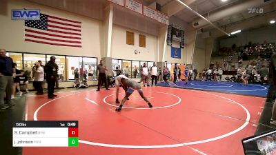 130 lbs Consi Of 4 - Shooter Campbell, Bristow Youth Wrestling vs Jarius Johnson, Pitbull Wrestling Academy