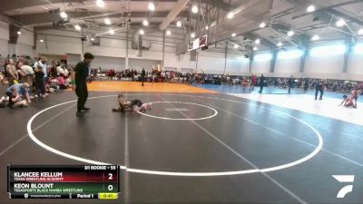 55 lbs Champ. Round 2 - Keon Blount, Texasports Black Mamba Wrestling vs Klancee Kellum, Texas Wrestling Academy