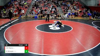 107 lbs Quarterfinal - Michael Pierro, North Catholic vs Grayson Stroupe, Beaver County Christian School