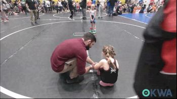 40 lbs 3rd Place - Kove Goodin, Cowboy Wrestling Club vs Vivian Manley, Perry Wrestling Academy