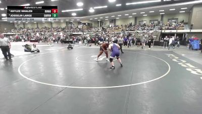235 lbs Quarterfinal - Khylee Whalen, Dumas vs Josselin Large, Canyon