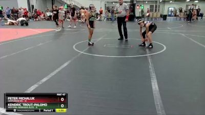 76 lbs Round 4 (10 Team) - Kendric Trout-Palomo, Western Nebraska Elite vs Peter Michaluk, Centurion WC