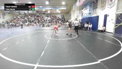 100 lbs Champ. Round 2 - Riley Rivera, Elsinore vs Eva Salas, Santa Fe