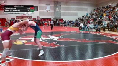 172 lbs Cons. Round 4 - Zeke Olson, Wabasso vs Owen Culbertson, Dassel-Cokato-Litchfield