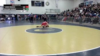 120 lbs Semifinal - Aiden Welsick, Centennial vs Brayden Thomas, Dallas