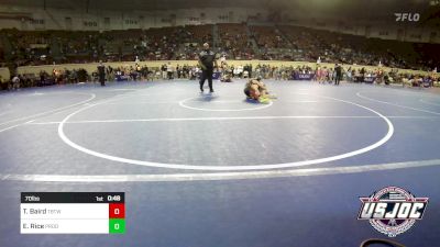 70 lbs Consi Of 8 #2 - Trig Baird, Topeka Blue Thunder vs Emy Rice, Prodigy Elite Wrestling