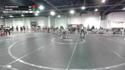 74 lbs Quarterfinal - Mia Dominguez, Unattached vs Zuri Kee, Ganado WC