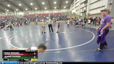 92 lbs Champ. Round 1 - McKay Ericksen, Southern Utah Elite Wrestling vs Gunner Knudsen, Utah