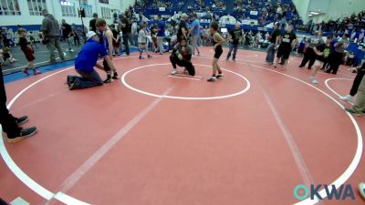 67 lbs Quarterfinal - Hudsen Earnest, OKC Saints Wrestling vs Emmett Marr, Newkirk Takedown Club