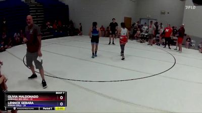 110 lbs Round 3 (6 Team) - Olivia Maldonado, Nebraska Red Girls vs Lennox Gebara, Kansas Girls