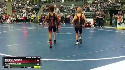 70 lbs Champ. Round 1 - Trinden Almond, Millard South vs Nathan Nelson, MN Elite