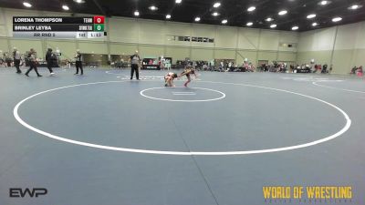 80 lbs Rr Rnd 5 - Lorena Thompson, Team Washington K-6 vs Brinley Leyba, Sisters On The Mat OK Teal