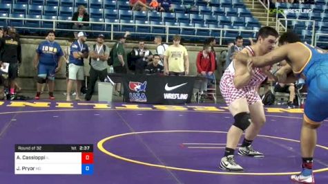 285 lbs Round Of 32 - Anthony Cassioppi, Illinois vs Jorden Pryor, Maryland