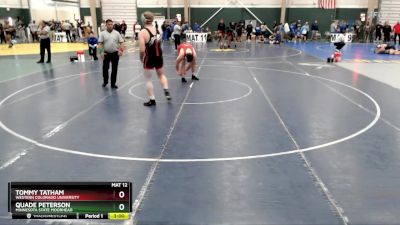 285 lbs Cons. Round 2 - Quade Peterson, Minnesota State Moorhead vs Tommy Tatham, Western Colorado University