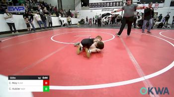 55 lbs Quarterfinal - Clinton May, Runestone vs Clay Hubler, Warner Eagles Youth Wrestling