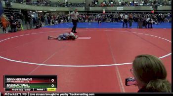 70 lbs Round 1 - Bevyn Gerbracht, East Buchanan Mat Club vs Isabella Henze, Maverick Training Center