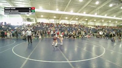 99-109 lbs Quarterfinal - Kailee Williams, Altamont Longhorns vs Hailey Bone, Bear River