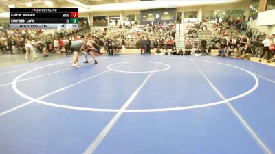 215 lbs 3rd Place Match - Crew McGee, Mountain View vs Hayden Low, Skyview