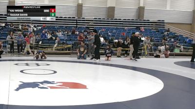 100 lbs Quarters - Kai Weiss, Open Mats Wrestling Club vs Tajuan Davis