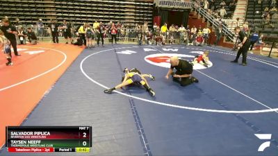 53 lbs Quarterfinal - Taysen Neeff, Thermopolis Wrestling Club vs Salvador Piplica, Riverton USA Wrestling