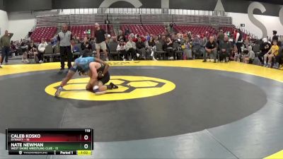 119 lbs Round 2 (8 Team) - Caleb Kosko, Dynasty vs Nate Newman, West Shore Wrestling Club