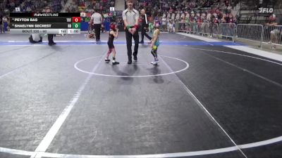40 lbs Quarterfinal - Shaelynn Secrest, Red Devil vs Peyton Bas, Topeka Blue Thunder