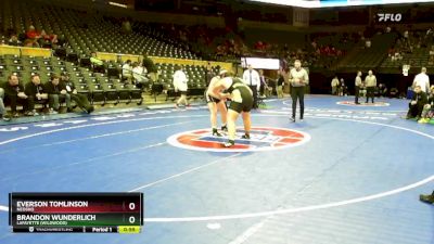 285 Class 4 lbs Cons. Round 2 - Everson Tomlinson, Neosho vs Brandon Wunderlich, Lafayette (Wildwood)