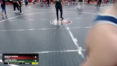 108/115 Round 2 - Shiloh Moran, Geogira vs Carter Seto, Harris County Youth Wrestling