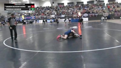 A 113 lbs Champ. Round 1 - Brendan Monroe, Sycamore High School vs Mainor Baltazar-Juarez, East Ridge High School