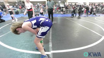 76 lbs Rr Rnd 1 - Hayden Hayes, Weatherford Youth Wrestling vs Carden Ward, Coalgate Wildcat Wrestling Club