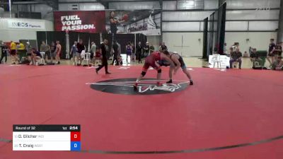 74 kg Round Of 32 - Derek Gilcher, Indiana RTC vs Tanner Craig, West Point Wrestling Club