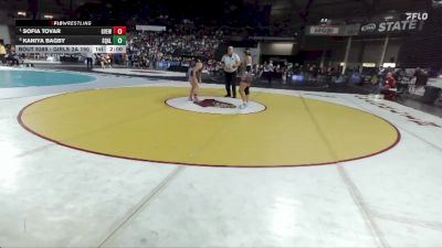 Girls 2A 190 lbs Quarterfinal - Sofia Tovar, Grandview (Girls) vs Kaniya Bagby, Squalicum (Girls)