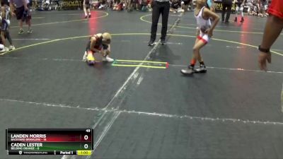 49 lbs Round 4 (6 Team) - Caden Lester, Belding Orange vs Landen Morris, Backyard Brawlers