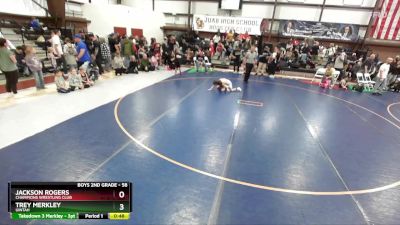 58 lbs Quarterfinal - Trey Merkley, Uintah vs Jackson Rogers, Champions Wrestling Club