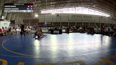 132 lbs Xavier Mance, Georgia vs Maddax Hacking, Utah Black