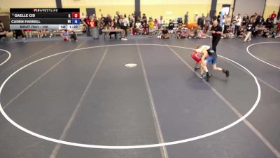 100 lbs Champ. Round 2 - Gaelle Cid, IL vs Caden Farrell, WI