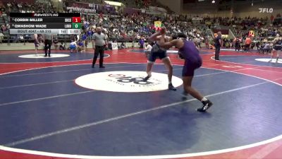 4A 215 lbs Quarterfinal - Corbin Miller, Shiloh Christian School vs Qwashom Wade, Lonoke High School (7-12 Athletics)